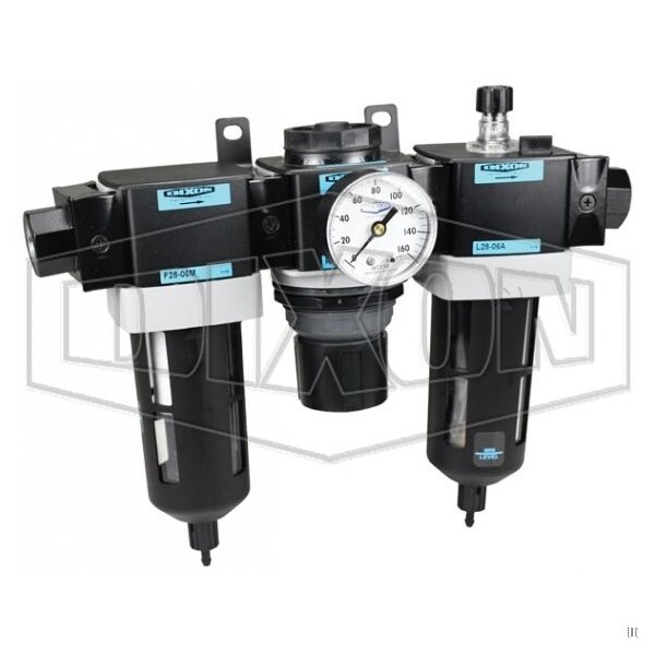 Dixon Wilkerson by Standard Combination Unit with Guard, 1/2 in NPT/BSPP-G Port, 175 SCFM Flow Rate, 150 p C28-04M - main